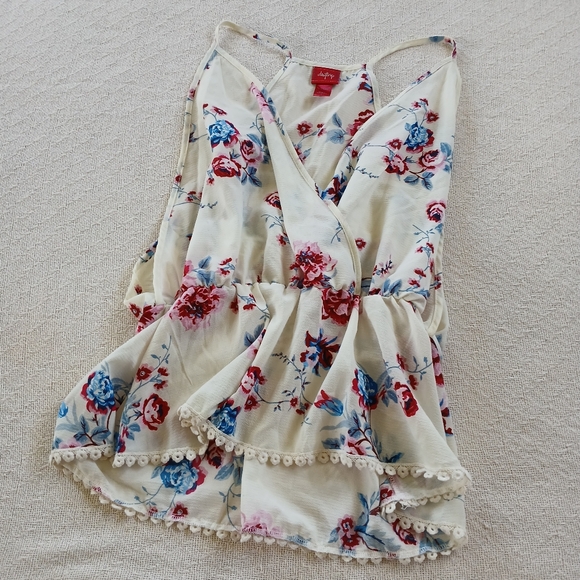 Daytrip Tops - daytrip ♡ wrap floral top large boho cottagecore indie festival feminine western